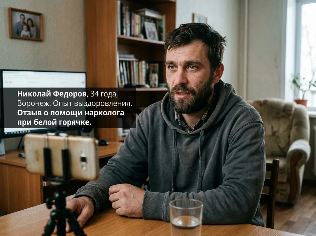 Аватар мужчины Николая Федорова, 34 года, житель Воронежа, отзыв о помощи нарколога при белой горячке